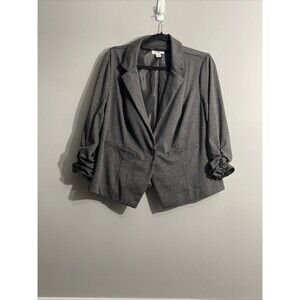 Cato Women’s Gray Stretch Blazer 14/16W Soft Lightweight Layering Piece